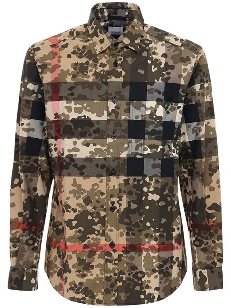 burberry camisas precio|burberry camouflage shirt.